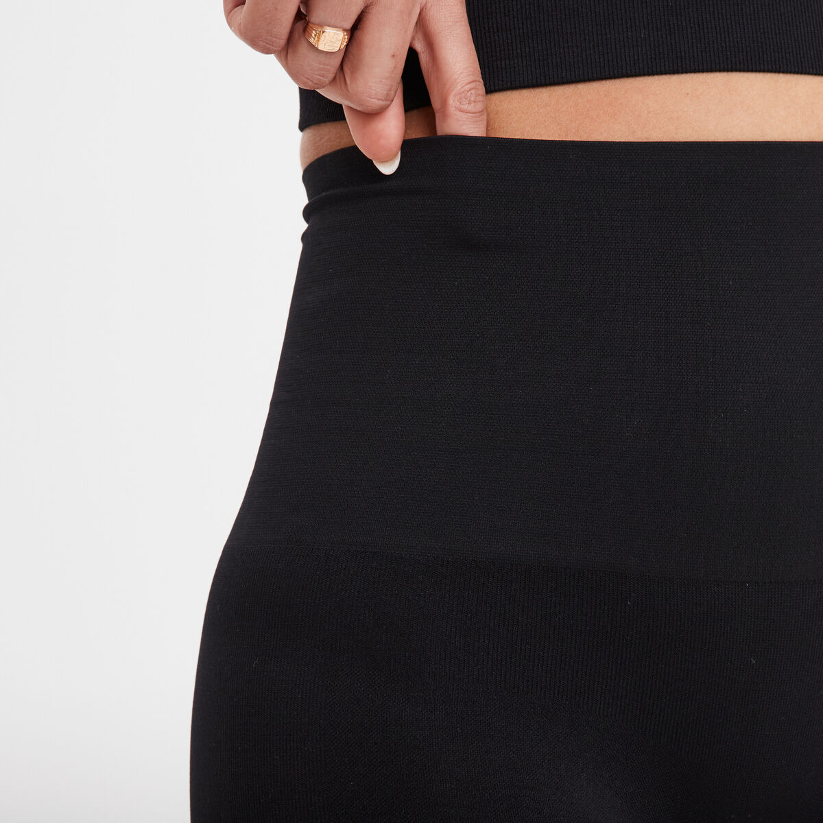 Cycliste gainant sans couture noir femme