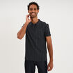 Polo slim manches courtes stretch noir homme
