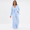 Pantalon large avec pinces bleu ciel femme