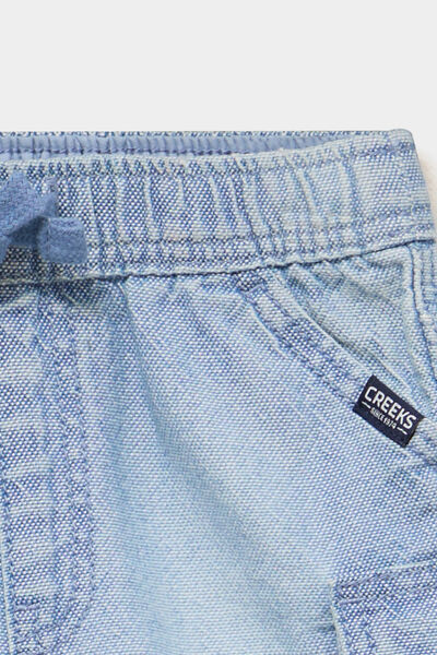 Bermuda en jean cargo coton denim triple stone b&eacute;b&eacute; gar&ccedil;on