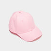 Casquette coton couleur unie rose fille