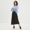 Sweat molleton avec col rond bleu clair femme