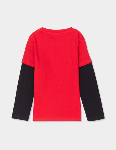 T-shirt manches longues Super Mario rouge garçon
