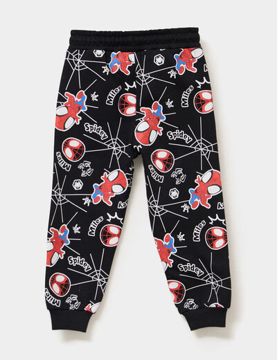 Pantalon de jogging droit Spider-Man noir garçon
