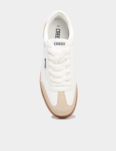 Tennis basses &agrave; lacets blanc homme
