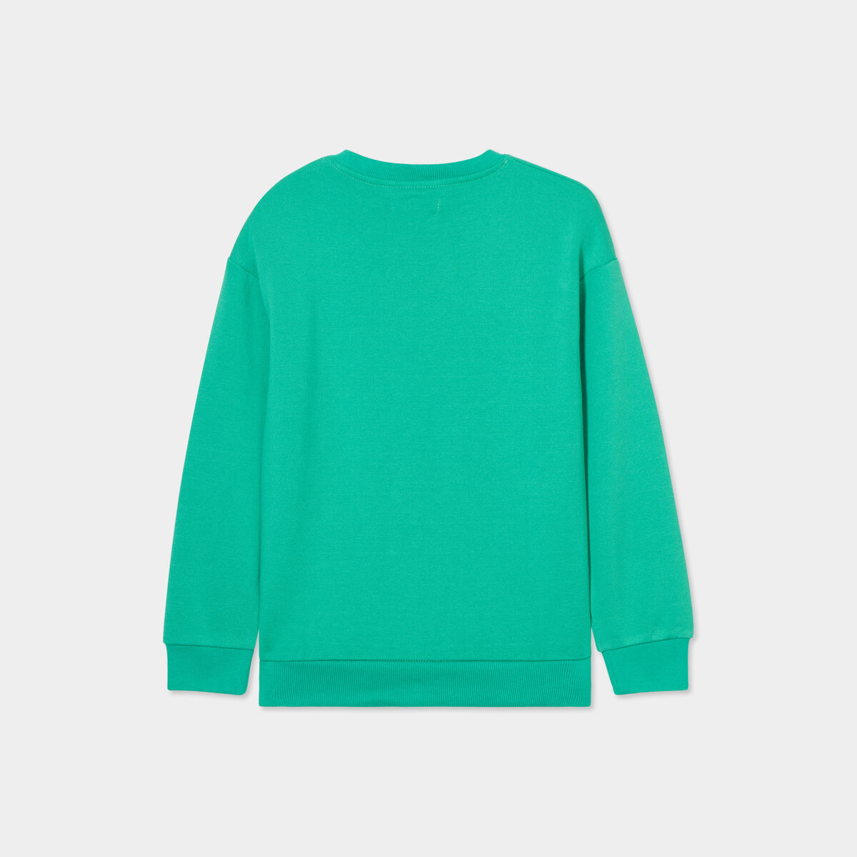 Sweat col rond manches longues vert menthe gar&ccedil;on