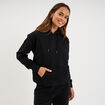 Sweat hoodie molleton &agrave; capuche noir femme