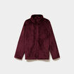 Veste de pyjama col montant polaire prune femme