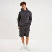 Sweat hoodie &agrave; capuche molleton gris fonc&eacute; homme