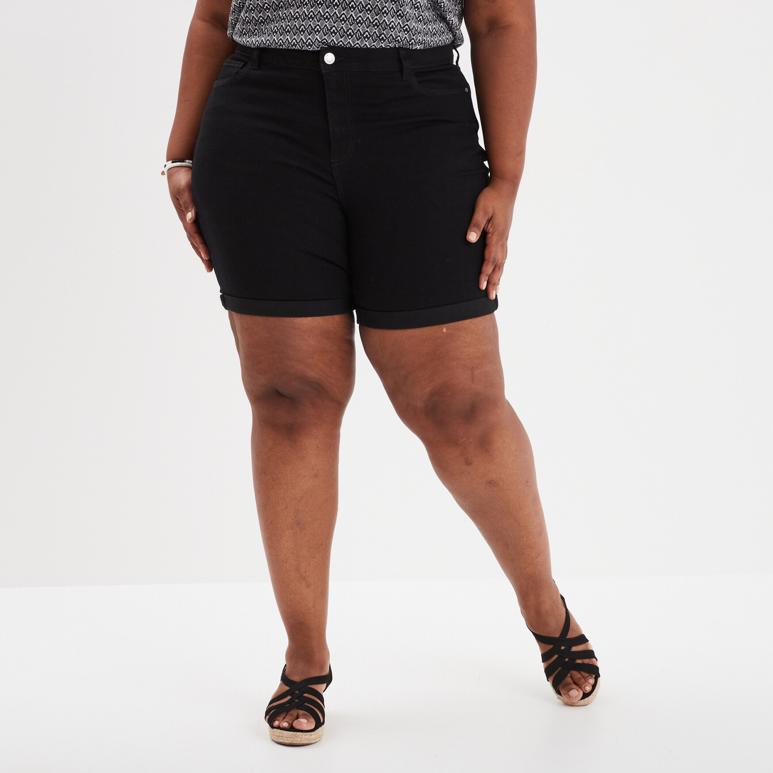 Short grande taille pour femme pas cher La Halle