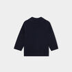 Gilet tricot col châle à torsades Creeks bleu marine bébé garçon