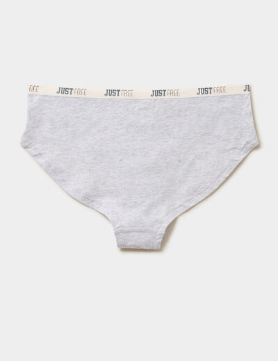 Lot 4 shortys en coton bleu gris femme