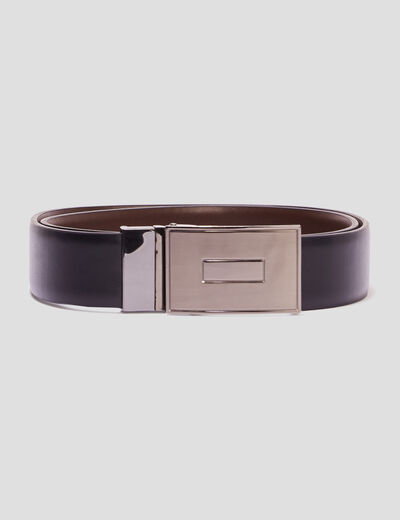 Ceinture réversible noir homme