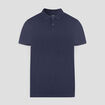 Polo en coton manches courtes bleu marine homme