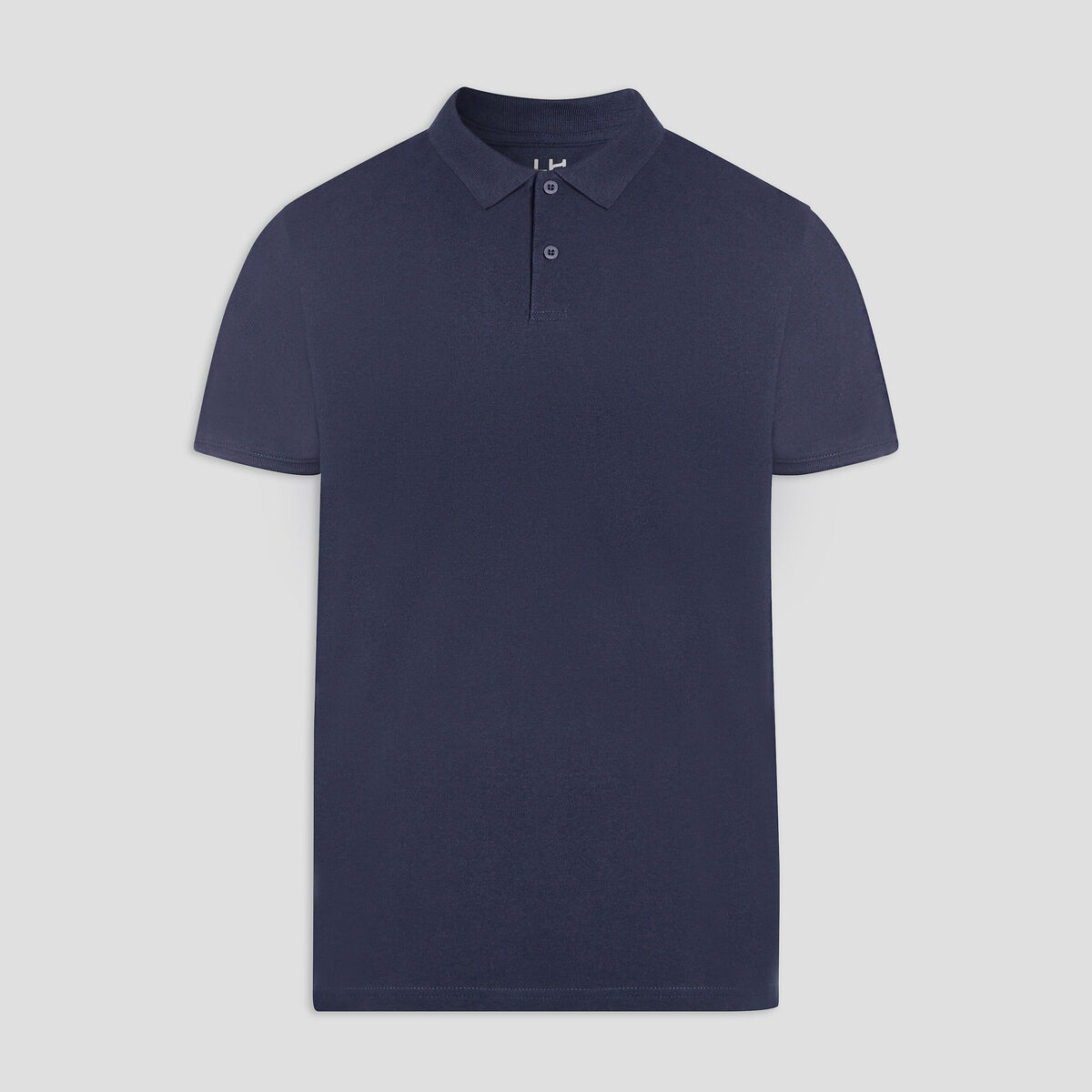 Polo en coton manches courtes bleu marine homme
