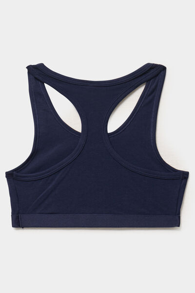 Lots 2 brassi&egrave;res coton bleu marine fille