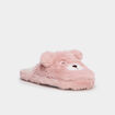 Chaussons mules effet fausse fourrure mauve fille