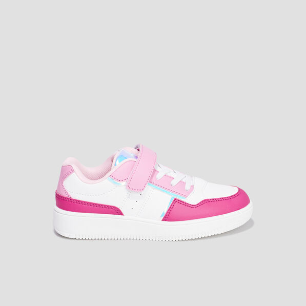 Tennis basses à scratchs Creeks Iconic rose fille
