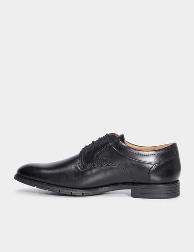 Derbies en cuir avec lacets noir homme