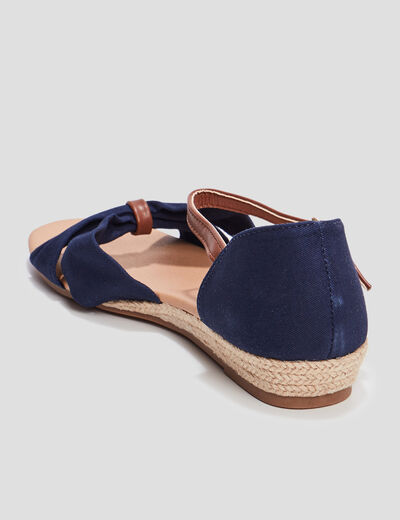 Sandales compensées Creeks bleu femme