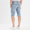 Bermuda regular en jean denim triple stone homme