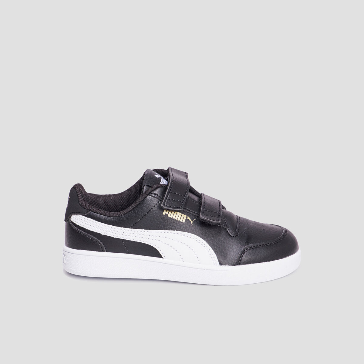 Tennis basses à scratchs Puma Shuffle noir garçon