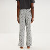 Pantalon de pyjama droit coton noir femme