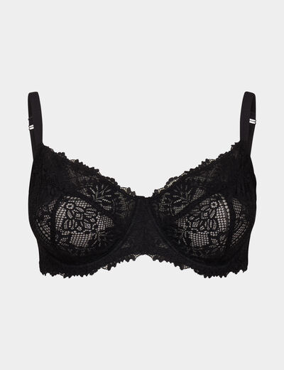 Soutien-gorge emboîtant dentelle noir femme grande taille