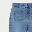 Jean flare poches plaqu&eacute;es denim double stone fille