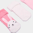 Lot 3 paires chaussettes d'int&eacute;rieur rose b&eacute;b&eacute; fille