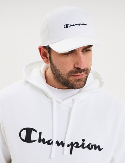 Casquette brod&eacute;e en coton Champion blanc homme