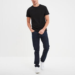 T-shirt en coton manches courtes noir homme