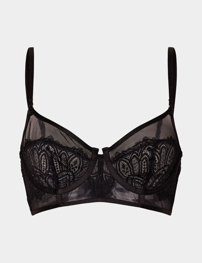 Soutien-gorge emboitant avec dentelle noir femme