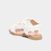 Sandales c&eacute;r&eacute;monie avec bride &agrave; scratch blanc fille