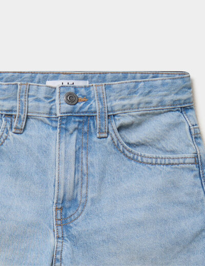 Bermuda en jean regular coton denim triple stone gar&ccedil;on