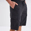 Bermuda cargo droit coton majoritaire gris foncé homme