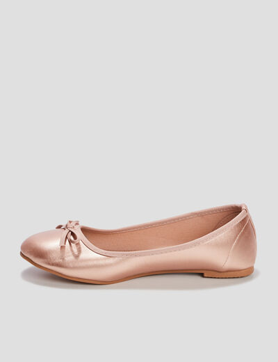 Ballerines avec noeuds sable fille
