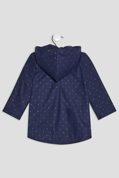 Parka droite à capuche Creeks bleu marine bébé fille