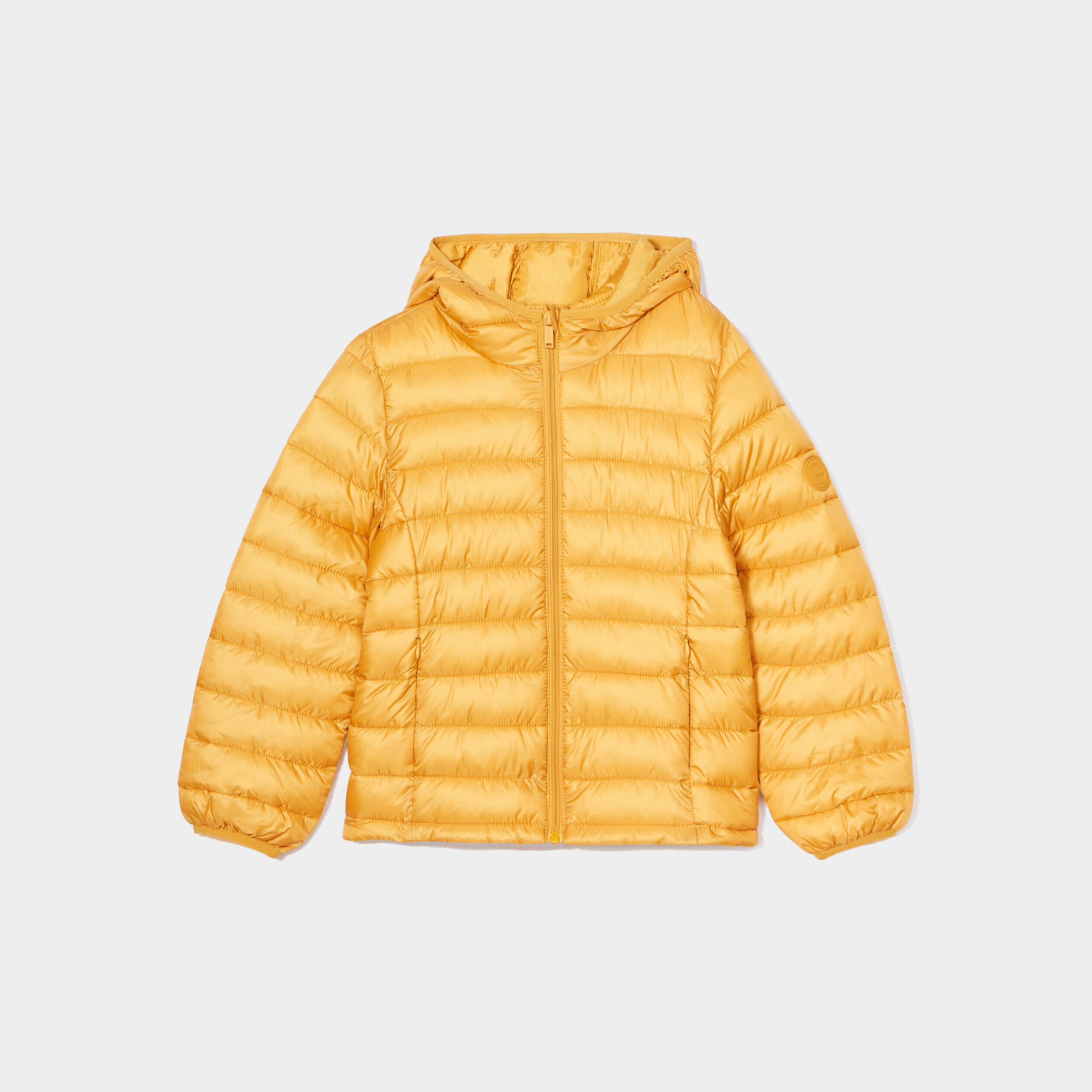 Doudoune jaune moutarde enfant sale