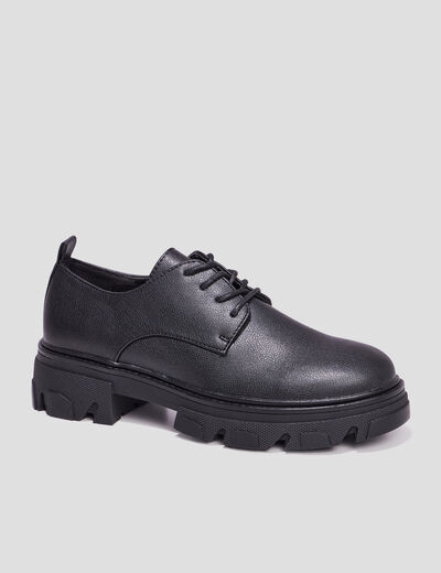Derbies grosses semelles Liberto noir femme