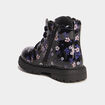 Boots crant&eacute;es &agrave; lacets noir b&eacute;b&eacute; fille