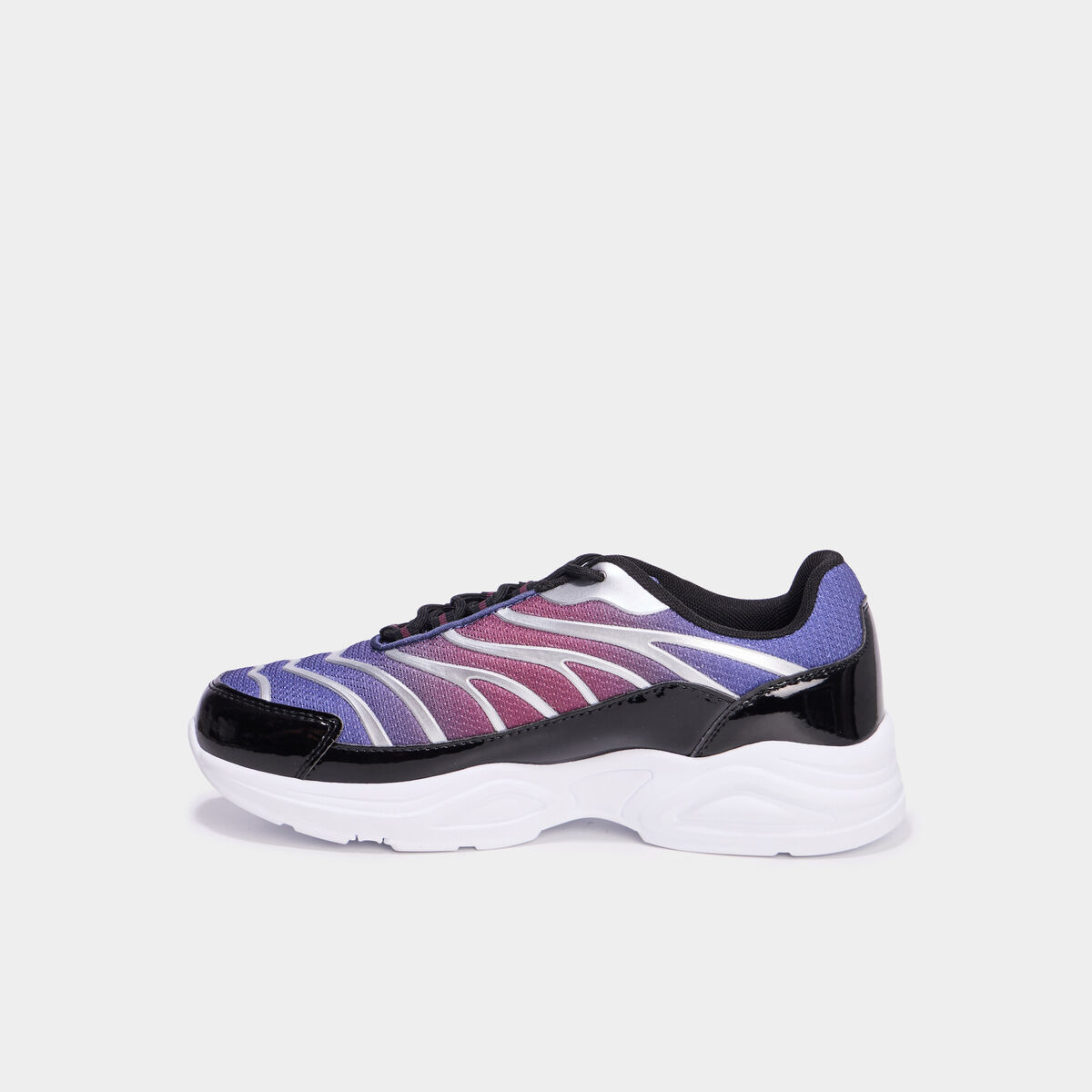 Baskets running semelles bulles violet femme