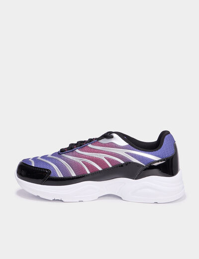 Baskets running semelles bulles violet femme