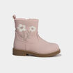 Bottines fourr&eacute;es plates rose fille