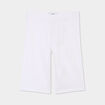 Short cycliste coton taille &eacute;lastiqu&eacute;e blanc fille