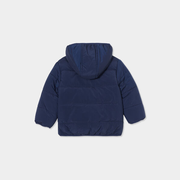 Doudoune doublure polaire à capuche bleu marine bébé garçon