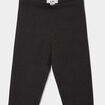 Legging long coton taille &eacute;lastiqu&eacute;e gris fonc&eacute; fille