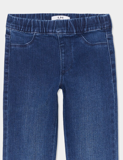 Jegging flare taille élastiquée bleu fille