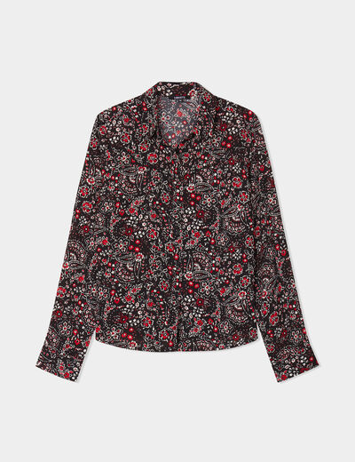 Chemise manches longues Liberto noir femme