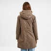 Parka 3-en-1 gilet fourr&eacute; marron fonc&eacute; femme